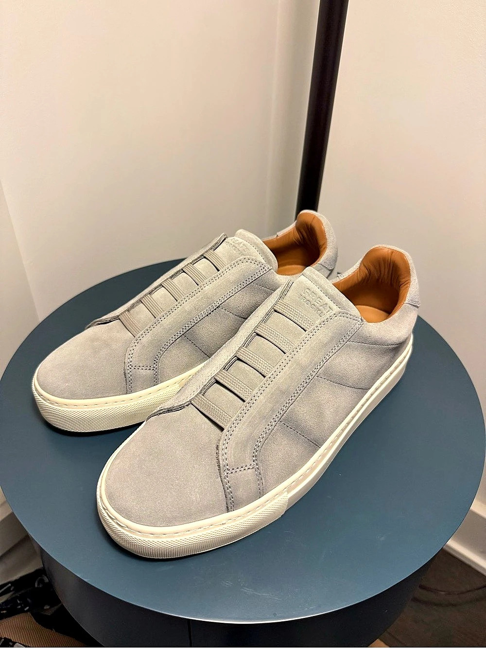 GREATS Royale Slip On Denim 090 Men's Gray Sneakers US 8 Like New